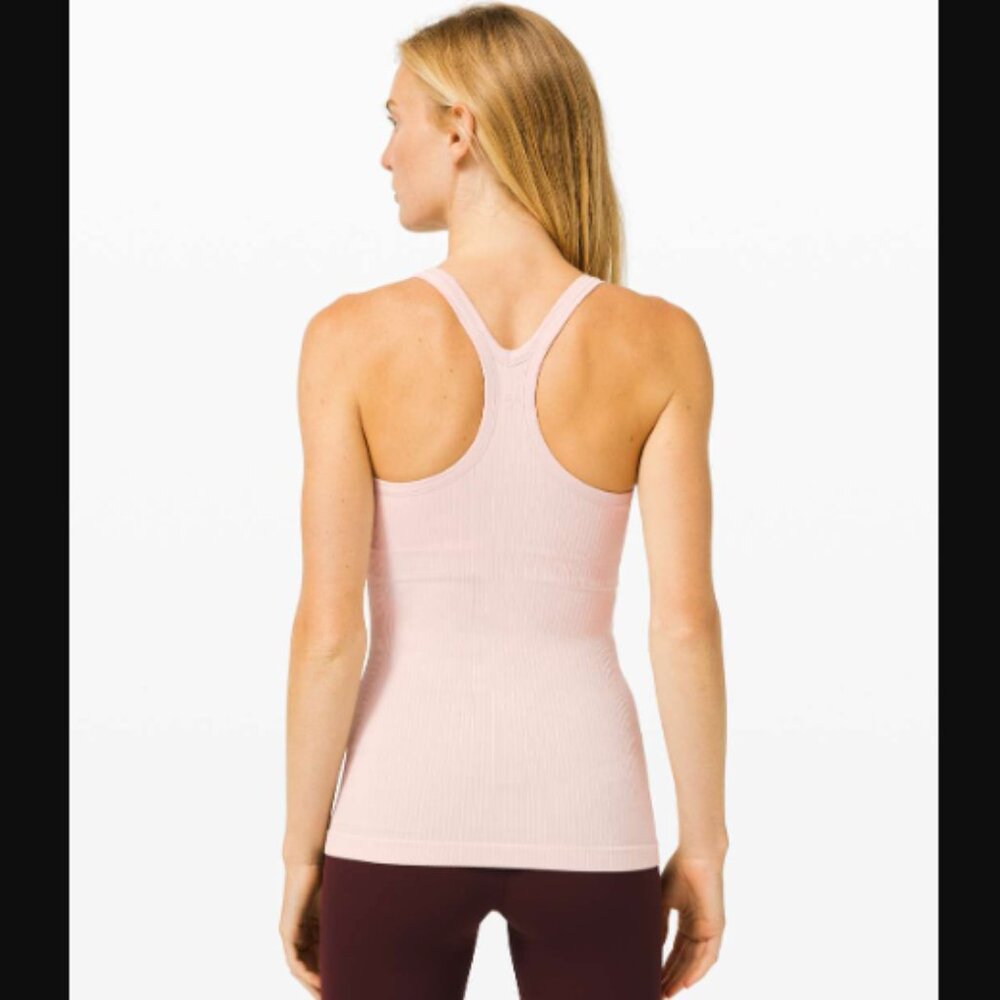 Lululemon Athletica Ebb To Street Tank Top Shade Misty Pink Size 6 Retail $58.00